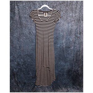 BCBGMAXAZRIA Stretchy Striped Hi-Low Maxi Dress | Size Small